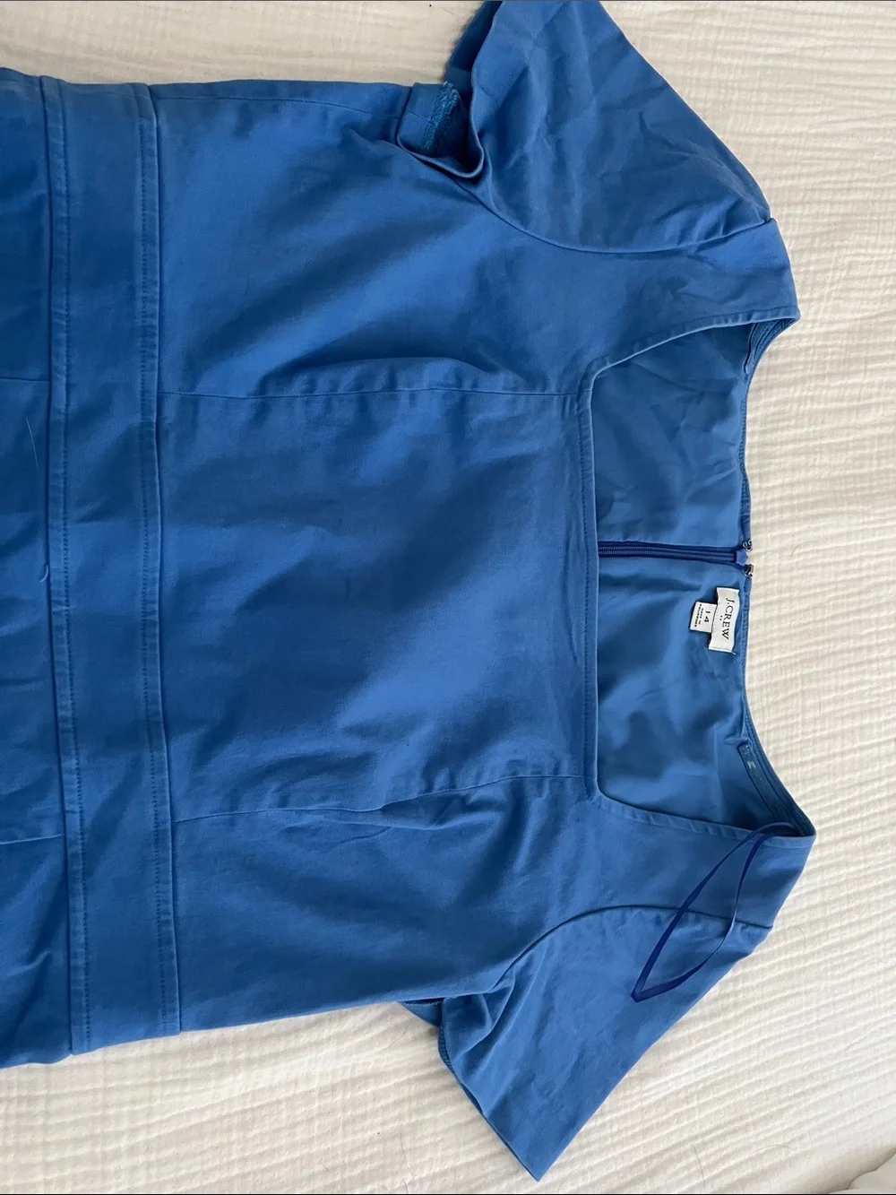 J crew  Blue Fit-and-Flare Dress
